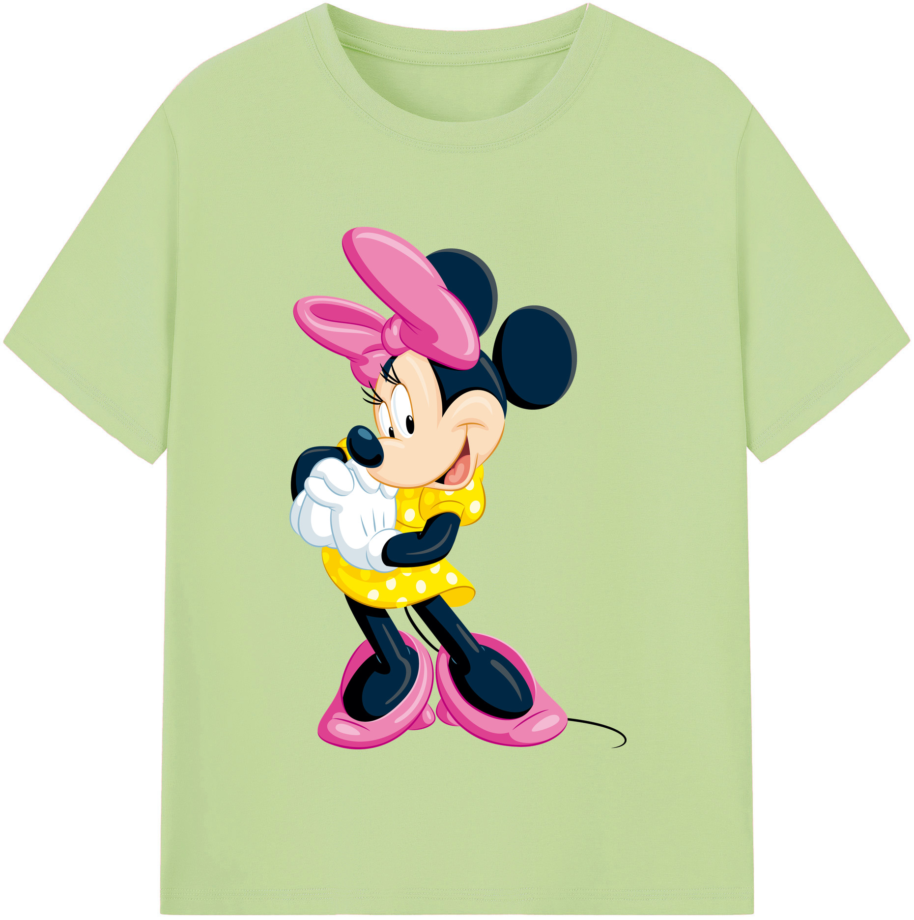 （画像用） ミッキーマウス Mickey Mouse 綿100％半袖Tシャツ（フロントプリント）
